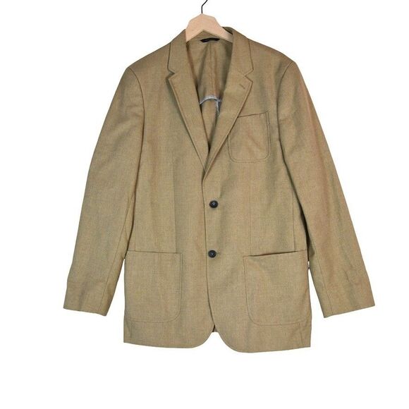 Banana Republic Men’s Lounge Jacket 42L Camel Tan Soft Blazer Casual Relaxed Fit - Picture 1 of 8